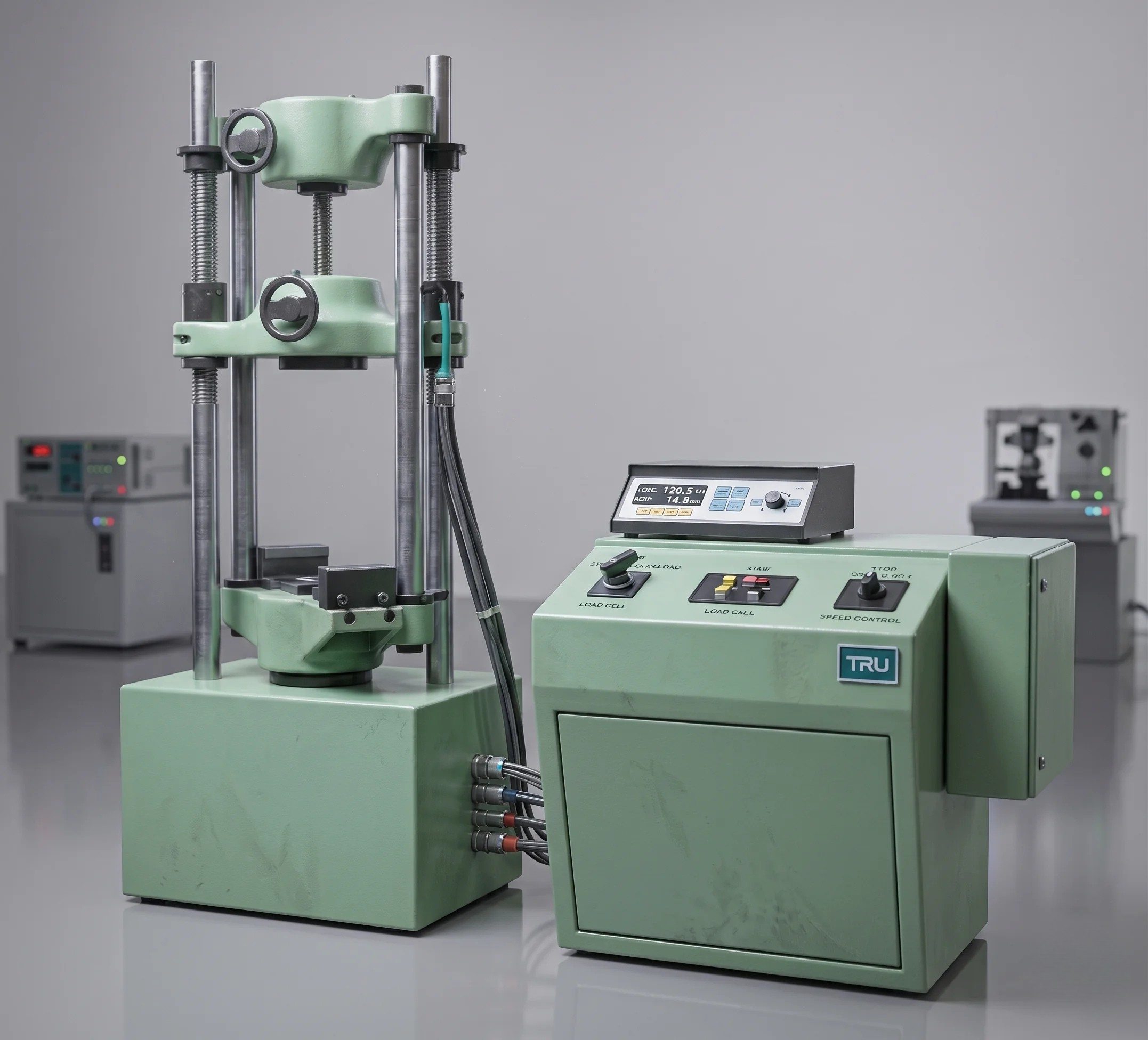 Universal testing setup for tensile, bend and re-bend tests