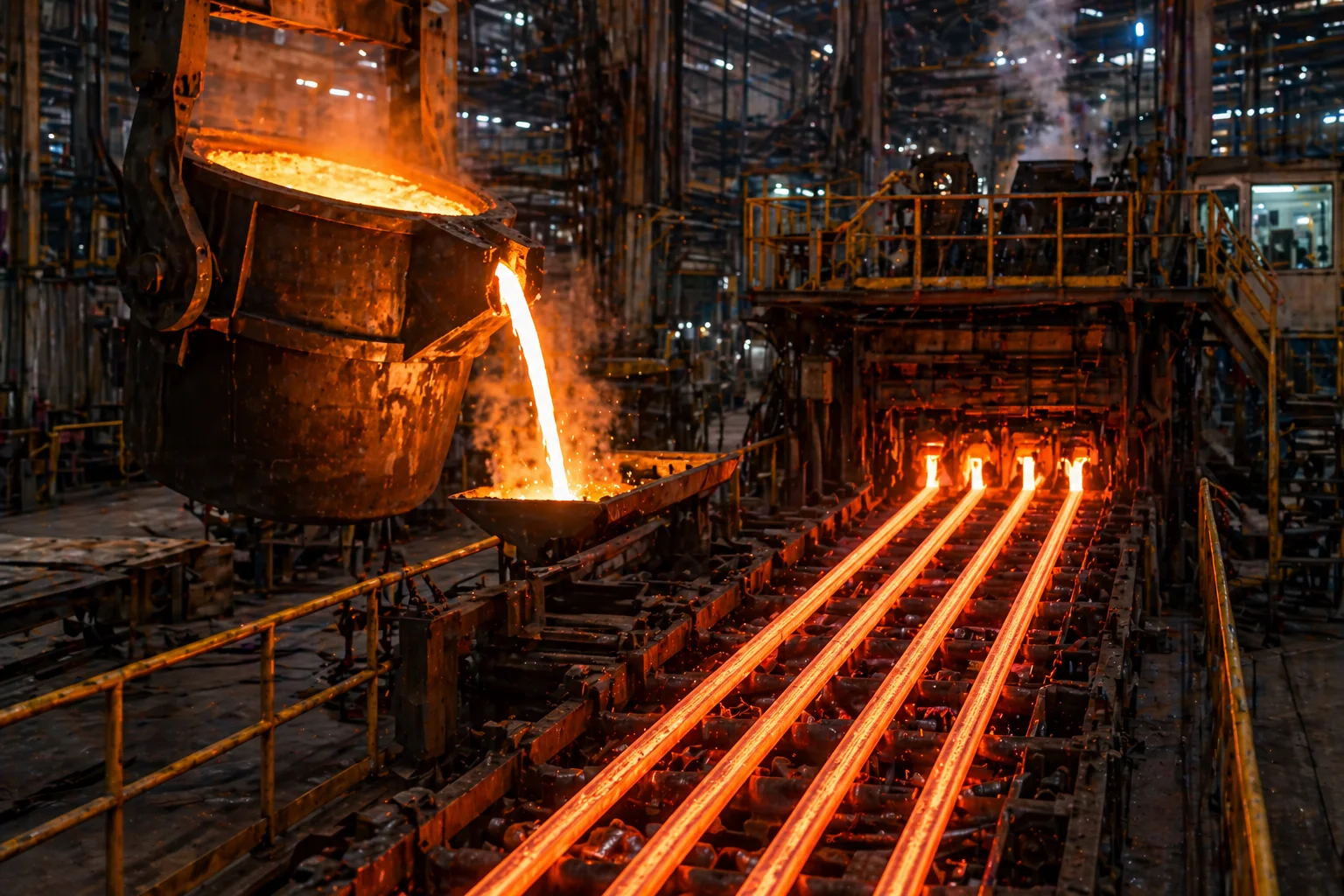 Continuous casting process at Bhartiya Ispat