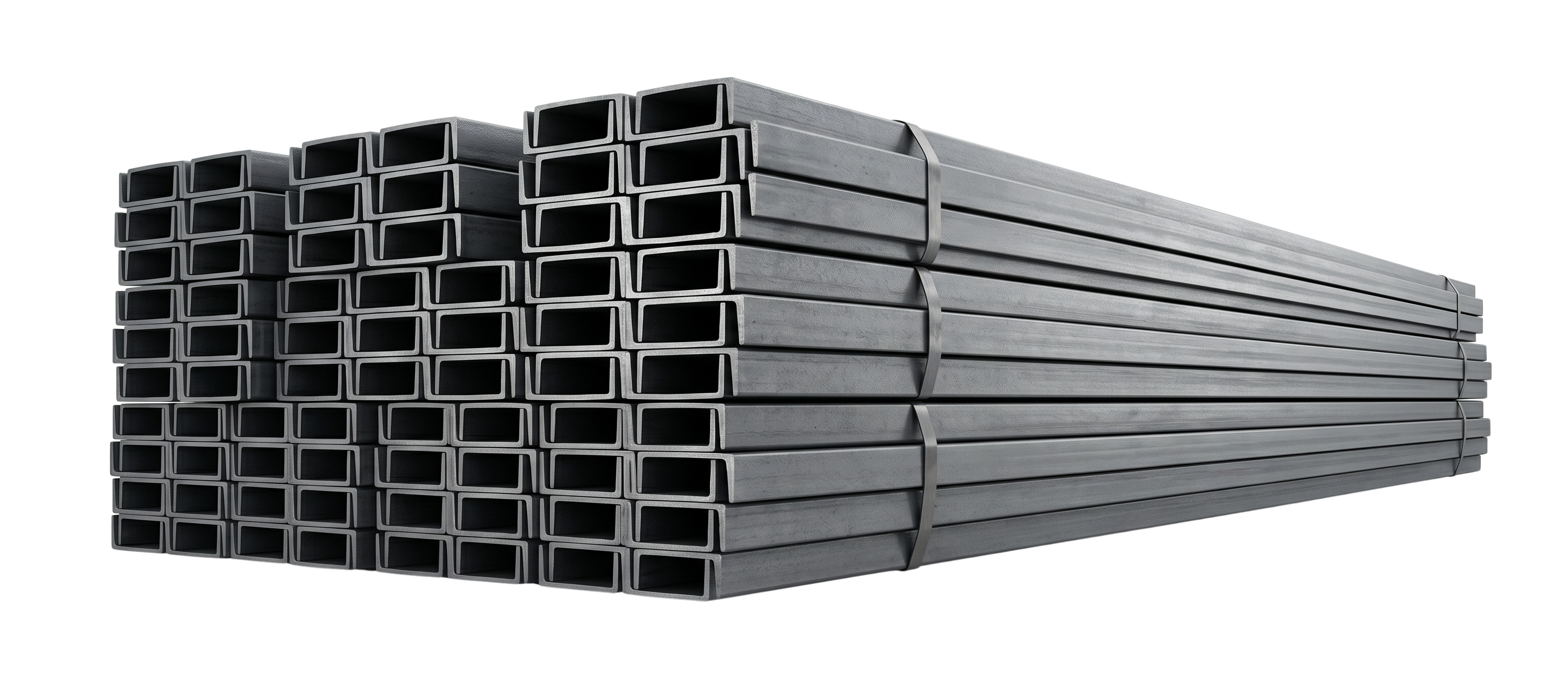 MS steel channels for fabrication and structural use